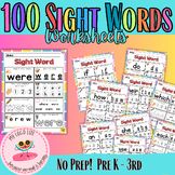 Sight Words (100 Words)| Worksheets| Back to School| Readi