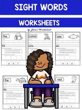 Kindergarten Sight Word Practice Sheets 60 Sight Words by Dana's