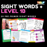 Sight Words 1B - Dolch Pre-Primer Worksheets (20 Words)