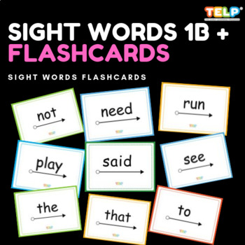 Sight Words 1B FLASHCARDS by TELP -The Early Learning Program | TPT