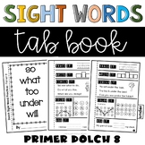 Sight Words Booklets for Primer Words Booklet 8