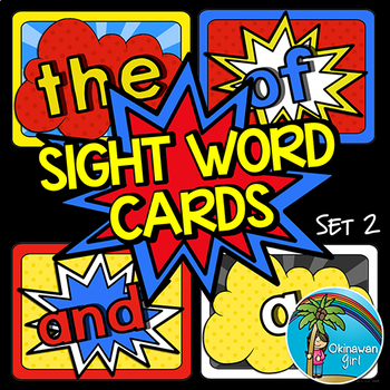 Preview of Superhero Sight Words Set 2