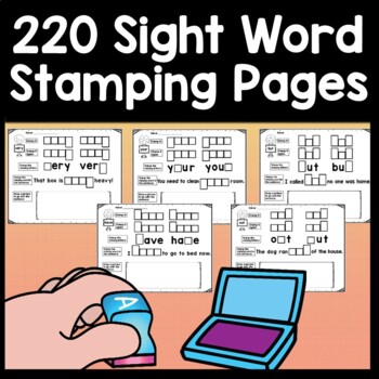 Preview of Stamping Sight Word Pages {220 Pages!} {Sight Word Centers}
