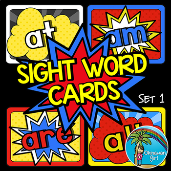 Preview of Superhero Sight Words Set 1