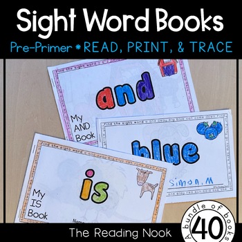 Preview of Sight Words - Pre-Primer Interactive Books