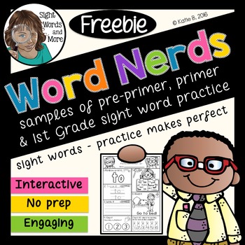 Sight Words from the Word Nerd Series FREEBIE