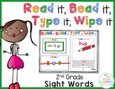 Sight Words 2nd Grade: Read it, Bead it, Type it, Wipe it