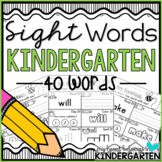 Sight Words |40 Kindergarten Sight Word Worksheets