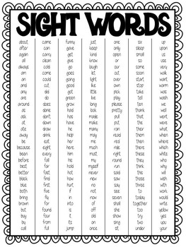 Sight Words ABC order 2nd grade by Studly Peaches | TpT