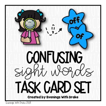 Preview of Sight Words Task Card Set (Of Off)