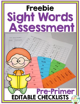 Preview of Sight Words Assessment Checklist {Kindergarten} Freebie