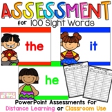 Sight Words Assessment, PowerPoint, Digital Flashcards, Di