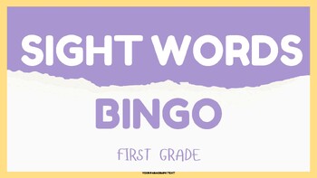 Preview of Sight Words Bingo - First Grade Sight Words