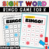 Sight Words Bingo Game for kindergarten (Color & Black and White)