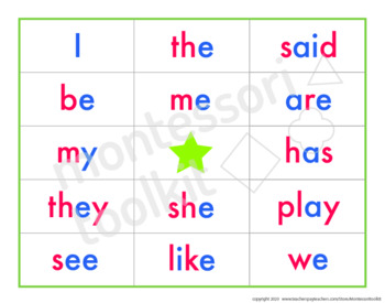 Preview of Sight Words Bingo - Kindergarten and Pre-K reading activity- Distance Learning