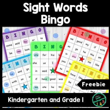 Preview of Sight Words Bingo for Kindergarten and Grade 1