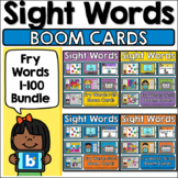 Sight Words Practice Games Boom Card Bundle - Fry Sight Wo
