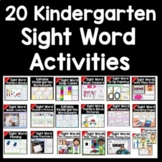 Kindergarten Sight Word Activities Bundle {ALL 20 Pre Prim