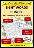 Sight Words Bundle Fry's Instant Words 201-300 - Screening