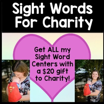 Preview of Sight Words Bundle for Charity {40 Sight Word Centers for a $20 Gift!}