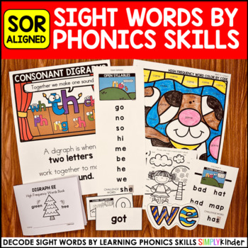 Preview of Sight Words By Phonics Skill Practice & Spelling Pattern, High-Frequency Words