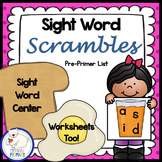 Sight Words Scramble High Frequency Words Pre-Primer List 