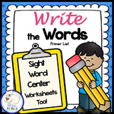 Write the Room | Sight Words Center | Primer List | Kinder
