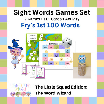 Preview of HTR005 Sight Words Games Set: Fry's 1st 100 Words (The Word Wizard Edition)