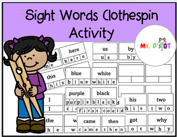 Clothespin Words - Level I by Two Great Teachers