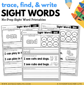 Preview of Sight Words Sentences
