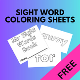 Sight Words Coloring Sheets- Bubble Sight Words (FREE)