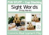 Sight Words Cup Stack (EDITABLE)