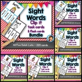 Dolch Sight Words Task Card Clip It BUNDLE