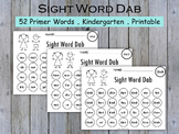 Sight Words Dab It Worksheets Printable, 52 Dolch Primer S