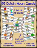 Sight Words - Dolch 95 Nouns Picture and Word Flashcards