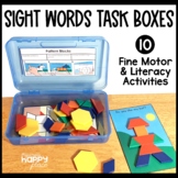 Sight Words Fine Motor Skills Task Boxes