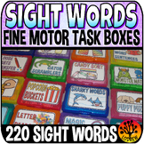 Sight Words Fine Motor Task Boxes 4 x 6 Hands On Activitie