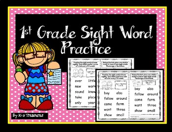Preview of Sight Words - First Grade Practice and Homework