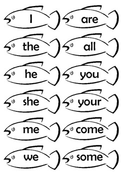 Preview of Sight Words Fish Game