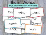 Sight Words Flash Cards, Fry Second 100 Sight Words, High 