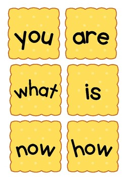 Sight Words Flash Cards for Kindergarten/Gr1 Biscuit Shape | Journeys  Curriculum