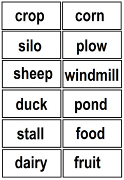 Preview of Sight Words Flash Cards (on the farm 2)