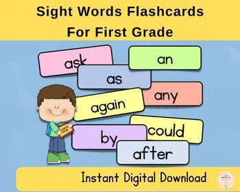Preview of Sight Words Flashcards, 1st Grade Literacy, Readig Checklists, Word Lists, Dolch