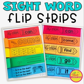 Preview of Sight Words Flip Strips with Reading & Comprehension (Pre-Primer and Primer)