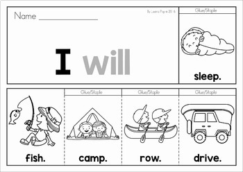 Autumn/Fall Sight Word Fluency Flip Books - In My World