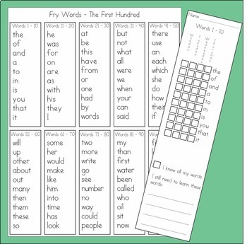 first grade fry sight words