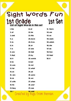 Sight Words Fun in First Grade Mega Pack (100 words - B&W and color