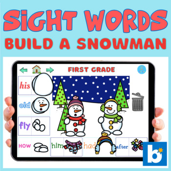 Build a Snowman: Mystery Sight Word Hangman Twist Game