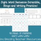 Sight Words Packet - Sentence Scramble,  Sight Word BINGO,