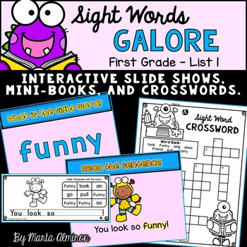 Preview of Sight Words Galore - FIRST GRADE LIST 1 {Includes Digital Resource}